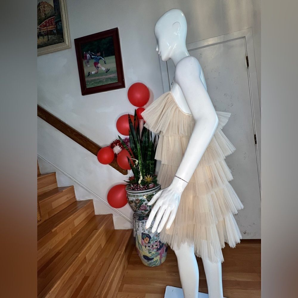 Maeve Strappy Tiered Tulle Mini Dress - Picture 5 of 8